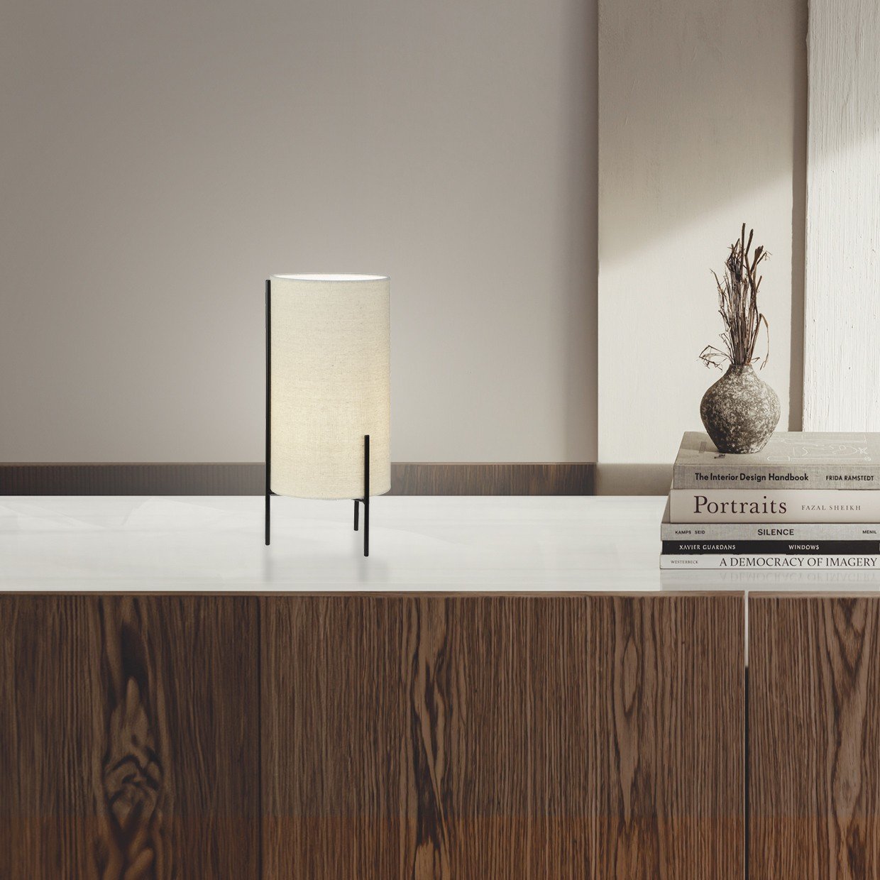 SOBREMESA VIRGIL TOSTADO/NEGRO 1 X 40W E-14 - Imagen 2