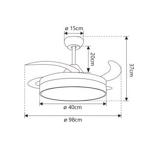 VENTILADOR MINI PORTO BLANCO 40 CM 3 PALAS