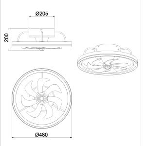 VENTILADOR TOM BLANCO 50CM - 7 PALAS