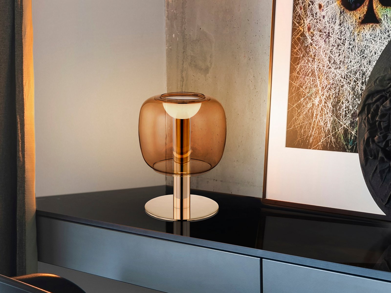 ICON-SOBREMESA ORO/AMBAR