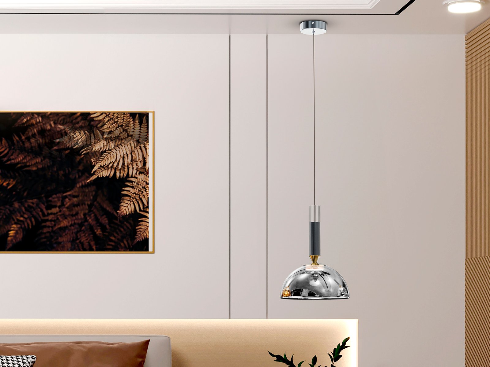 CHARLIZE- LAMPARA 1L- PLATA