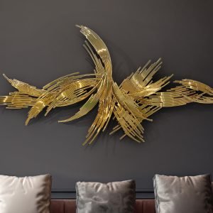 ODISEA -ESCULTURA PARED-ACERO DORADO