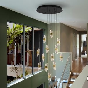 ILIADA- LAMPARA 13L NEGRO-ORO D70