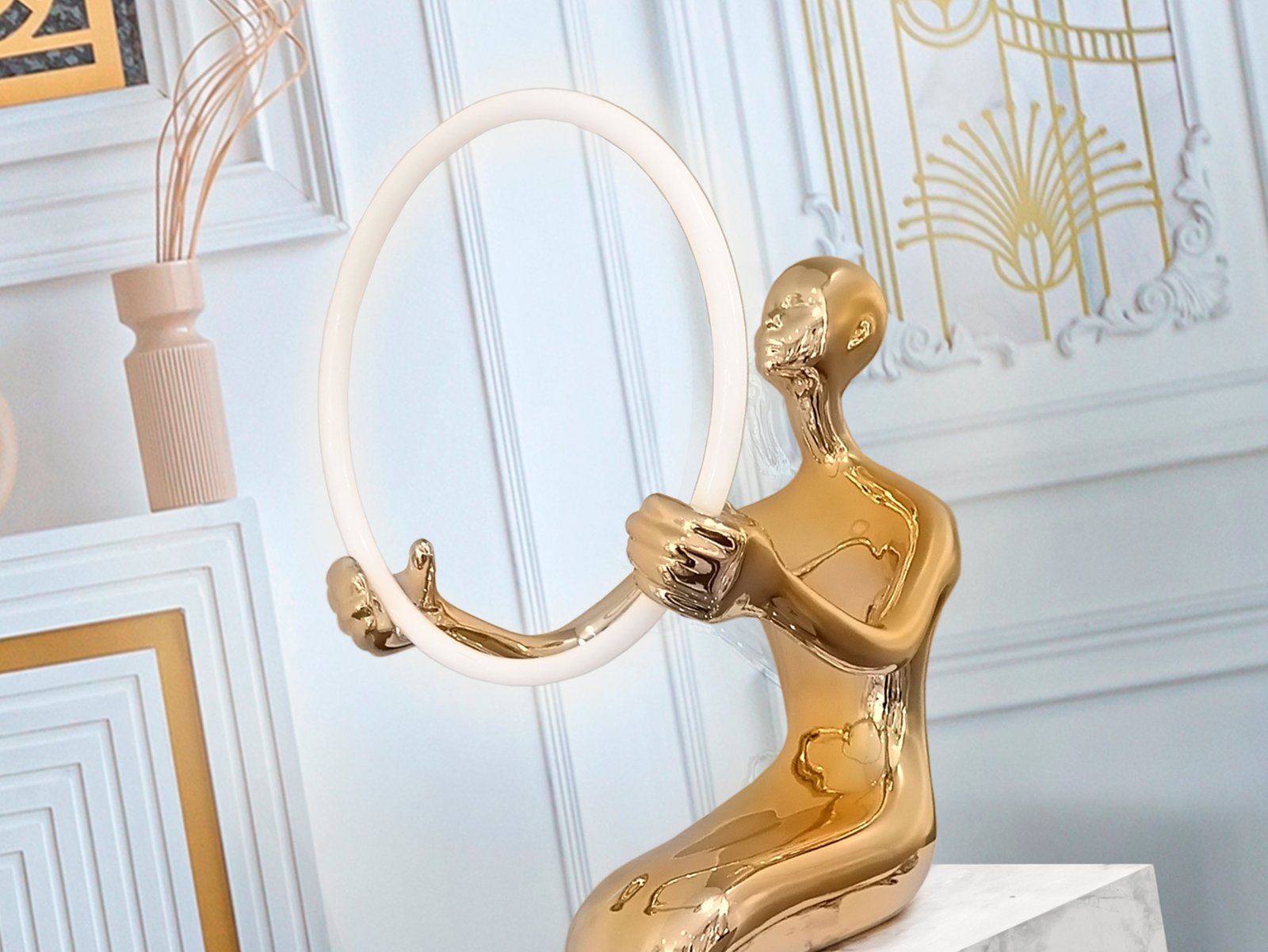 EL ARO - FIGURA 1L PEDESTAL- ORO - Imagen 2