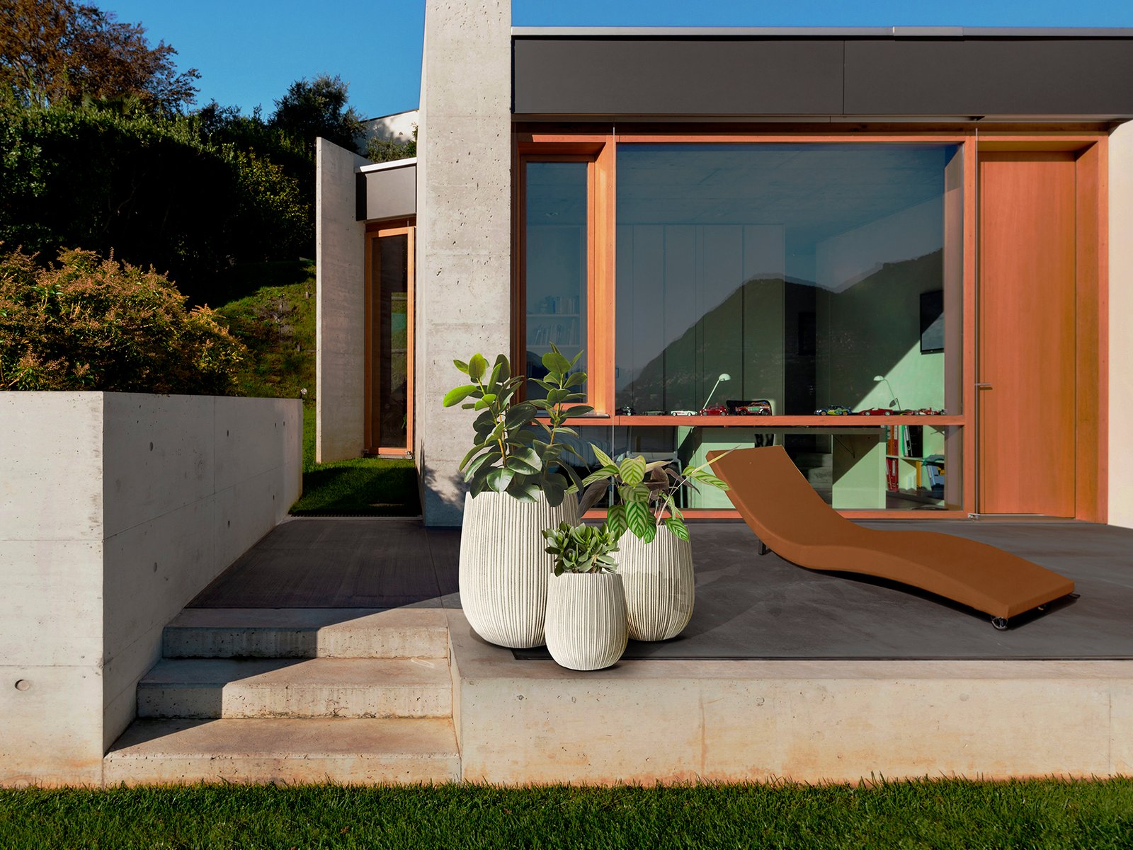 TERRAS I- SET 3 MACETEROS- BEIGE - Imagen 2