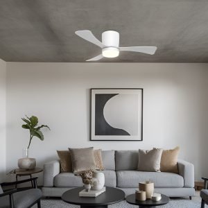 VENTILADOR KENT BLANCO 107CM 3 PALAS LED 18W