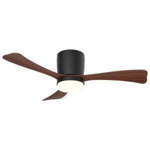 VENTILADOR KENT NEGRO MADERA 107CM 3 PALAS LED 18W