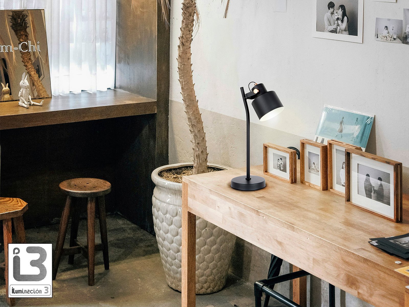 I3-ERIKA- SOBREMESA 1L NEGRO-COBRE - Imagen 2