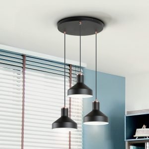I3-IRIAS- LAMPARA 3L NEGRO-COBRE D45