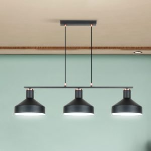 I3-IRIAS- LAMPARA 3L NEGRO-COBRE