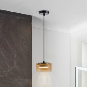 I3-OLAIA- LAMPARA 1L NEGRO-AMBAR