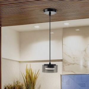 I3-OLAIA- LAMPARA 1L NEGRO-SMOKY