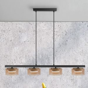 I3-OLAIA- LAMPARA 4L NEGRO-AMBAR