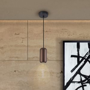 I3-NIMES- LAMPARA 1L NEGRO-MARRON