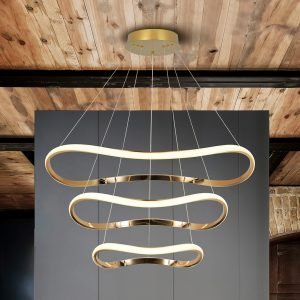 I3-NAOS-LAMPARA ORO ROSA 3 AROS D80