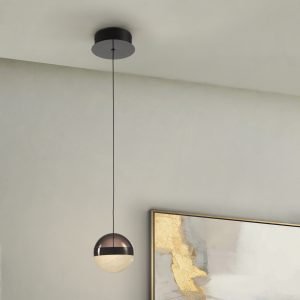 ORBES- LAMPARA 1L CROMO NEGRO D12