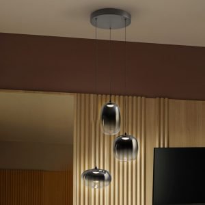 ONICE- LAMPARA 3L NEGRO-SMOKE D30