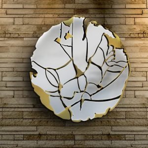 FIORELLA- ESCULTURA PARED-ORO/CROMO