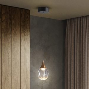 CORINA- LAMPARA 1L NEGRO-COBRE