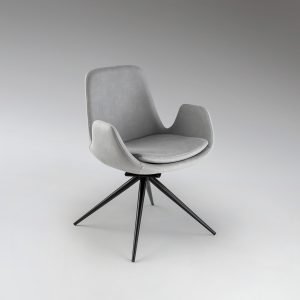 ZUNA- SILLA GIRATORIA GRIS CLARO