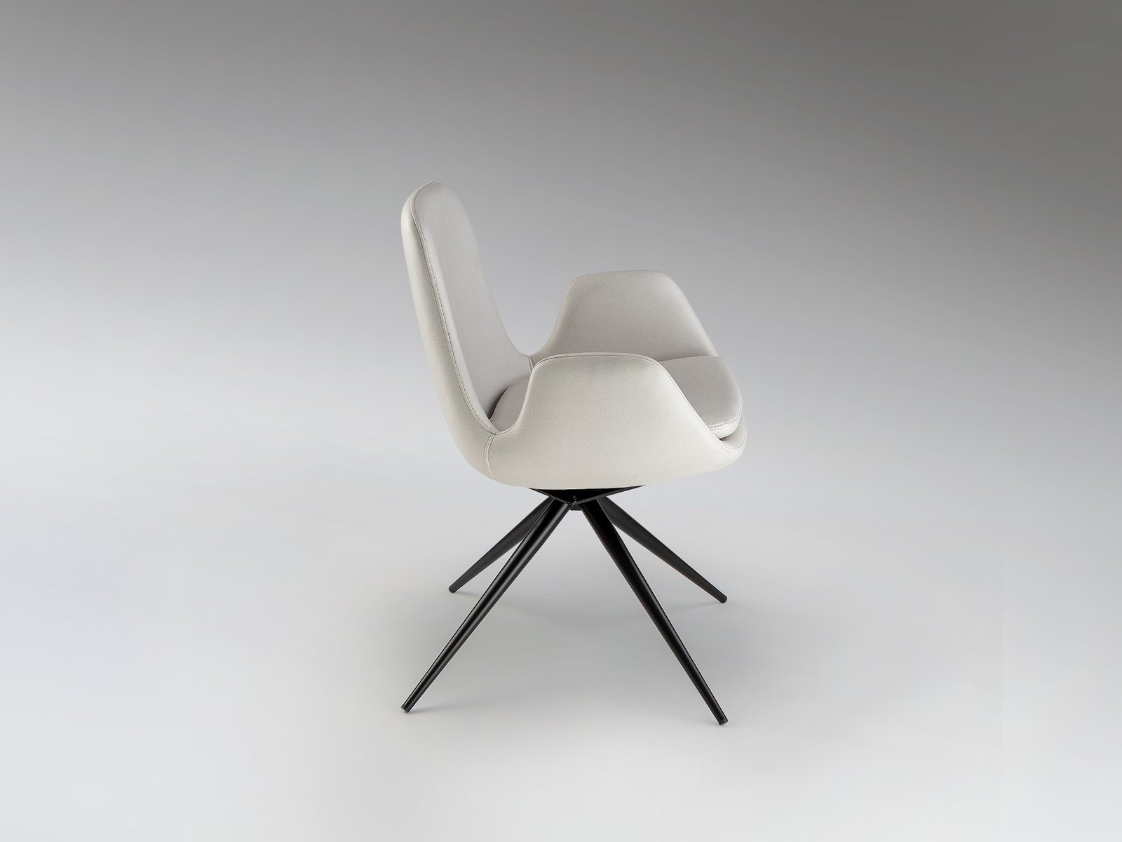 ZUNA- SILLA GIRATORIA BLANCA - Imagen 2