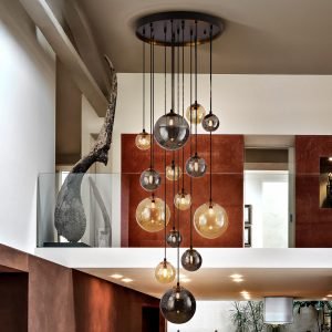 DARK-LAMPARA 14L NEGRO-LATON