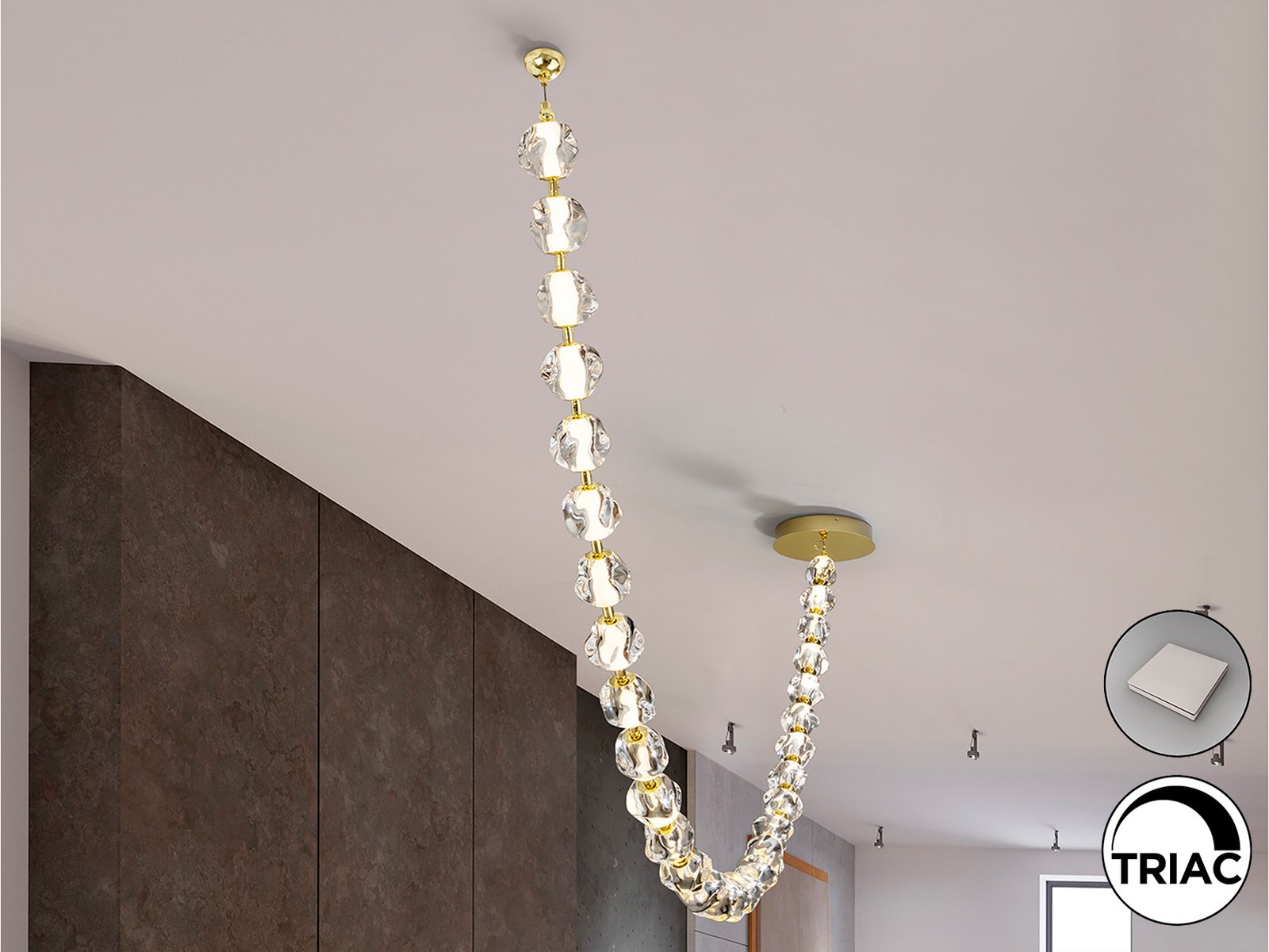 ZARIA II- LAMPARA 29L- ORO/TRANSP DIM