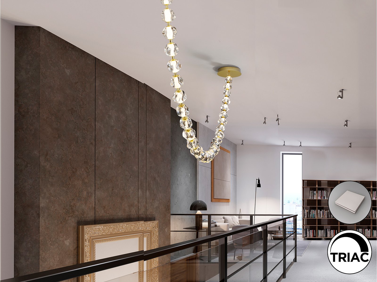 ZARIA II- LAMPARA 29L- ORO/TRANSP DIM - Imagen 2