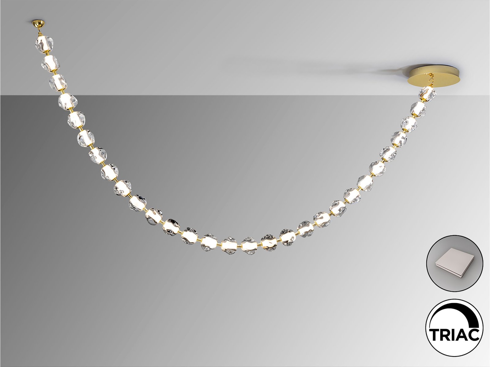 ZARIA II- LAMPARA 29L- ORO/TRANSP DIM - Imagen 4