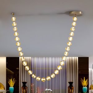 ZARIA II -LAMPARA 29L- BRONCE/AMBAR DIM