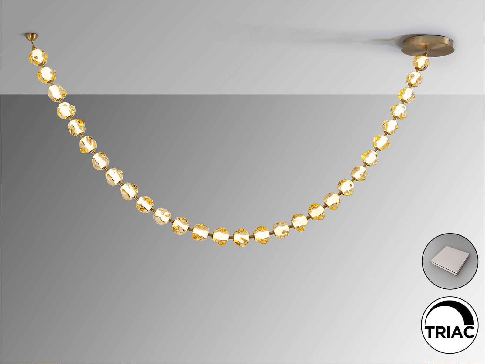 ZARIA II -LAMPARA 29L- BRONCE/AMBAR DIM - Imagen 5