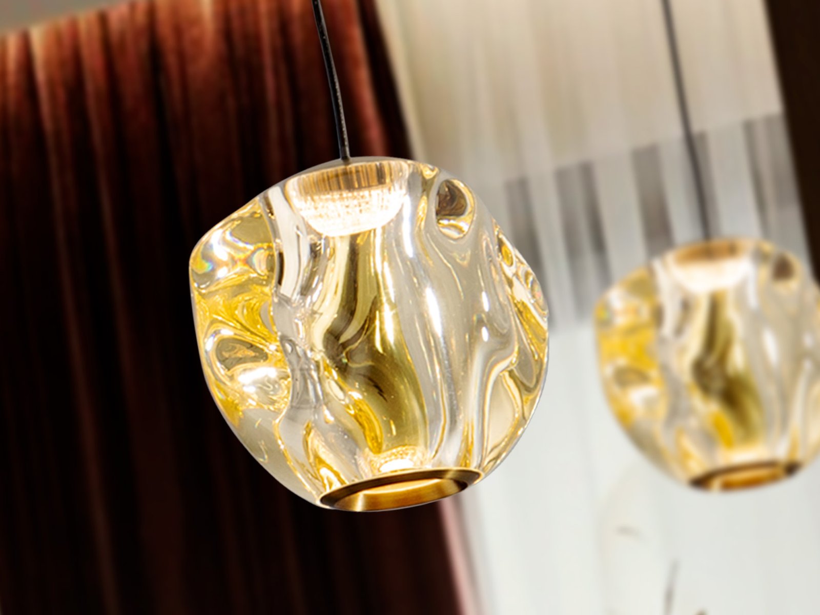 ZARIA- LAMP 1L- NEGRO/BRONCE/AMBAR - Imagen 3