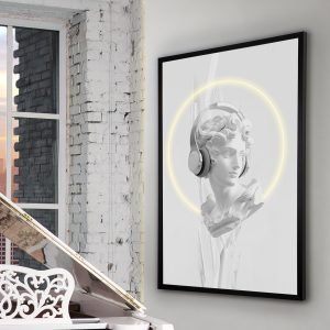 BUSTO BLANCO-CUADRO LUZ LED 80X120