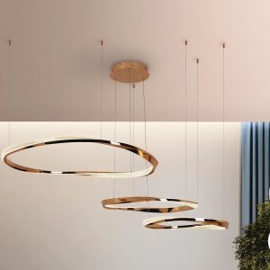 ORBITAS-LAMPARA 3 AROS ORO