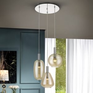 I3-NARA- LAMPARA 3L CROMO D45