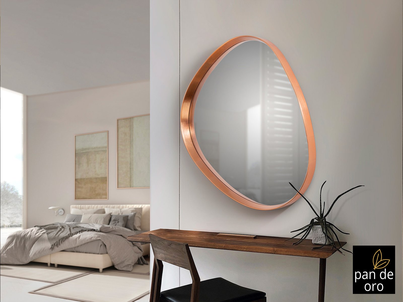 JULIE- ESPEJO PEQUEÑO ORO ROSA