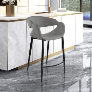 GIRO- TABURETE GRIS CLARO-NEGRO