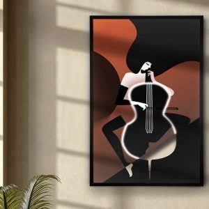 VIOLONCHELO-CUADRO LUZ LED 80X120