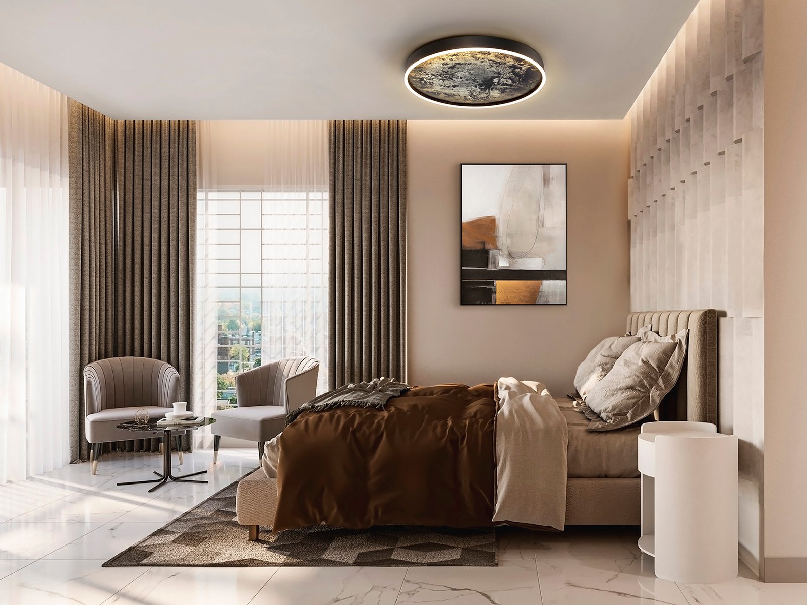 STONE- PLAFON LED CCT -NEGRO 60D - Imagen 2