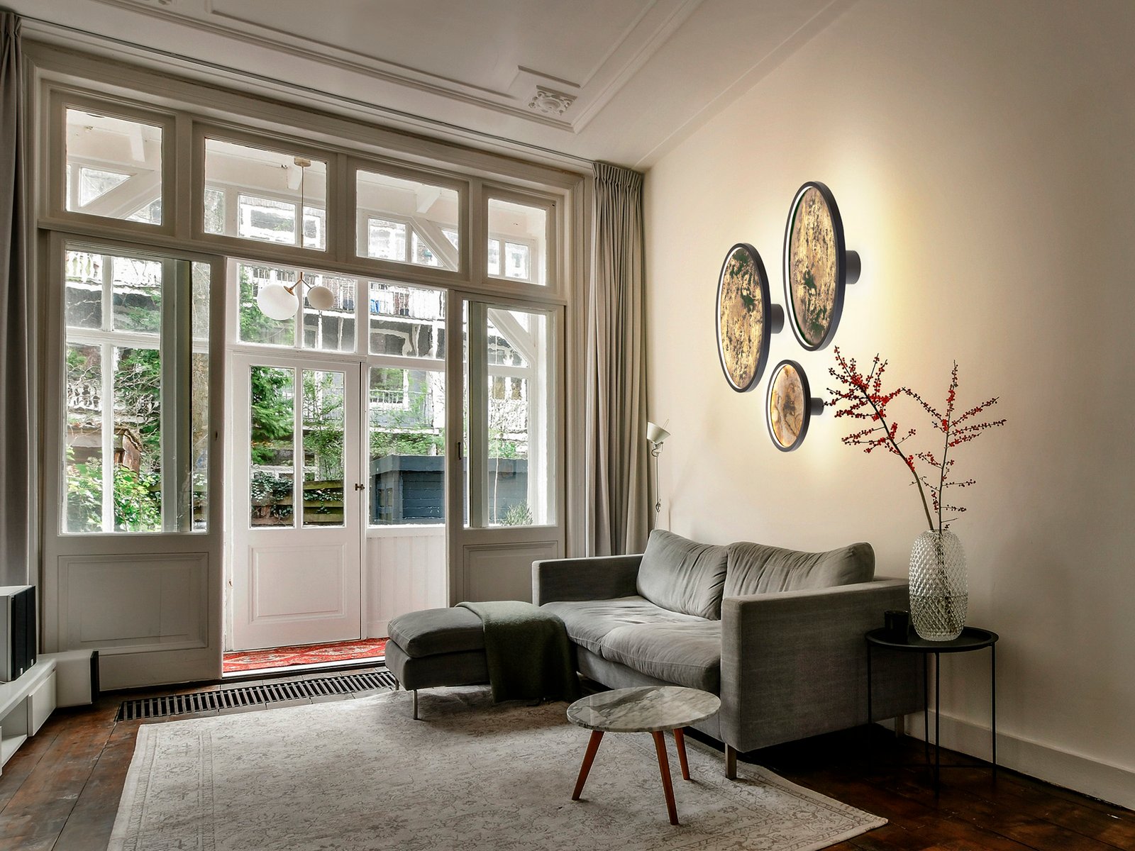 STONE- APLIQUE/PLAFON LED CCT- NEGRO D60 - Imagen 4