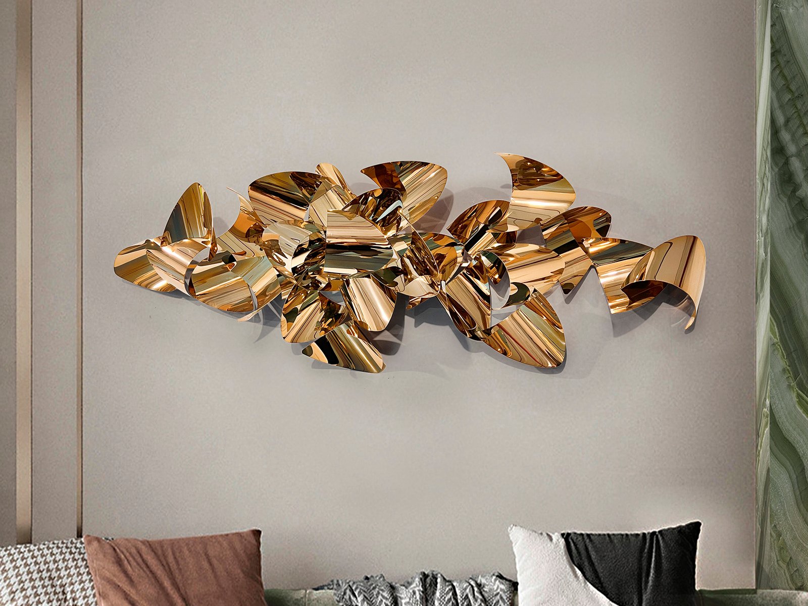 CAMILE -ESCULTURA PARED- ORO ROSA