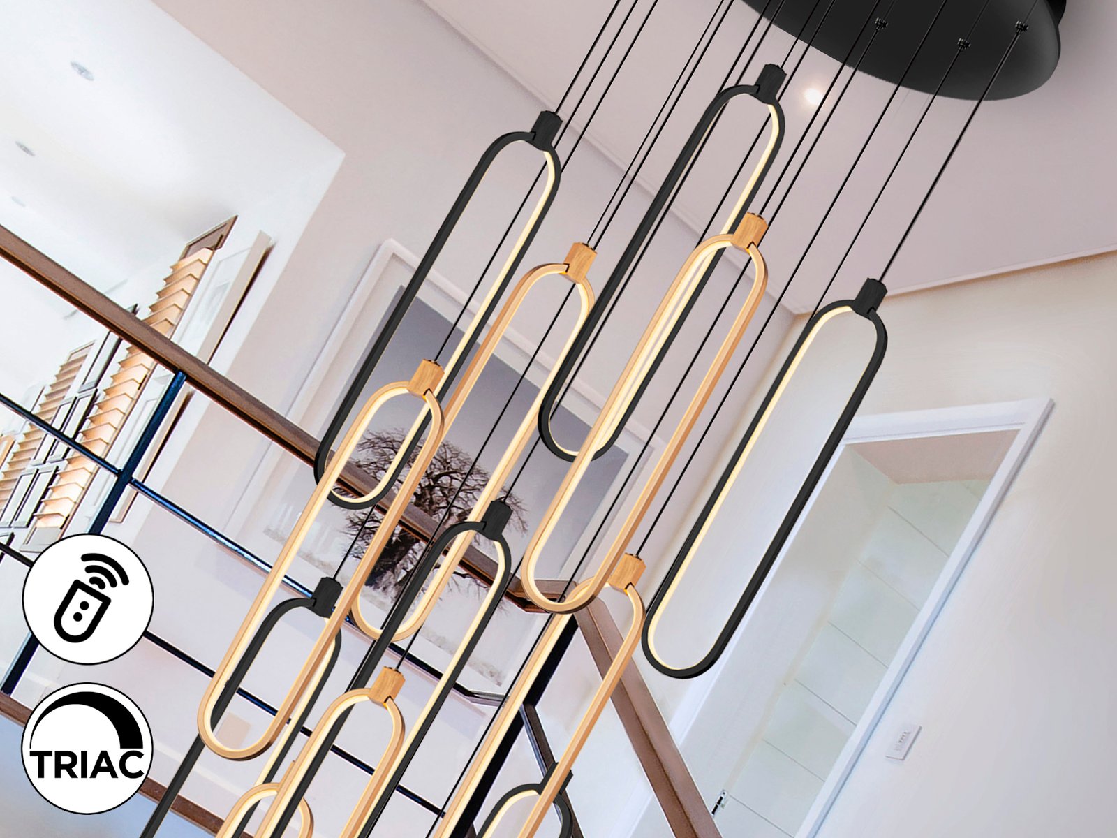 COLETTE-LAMP 14L NEGRO-ORO ROSA DIM - Imagen 3